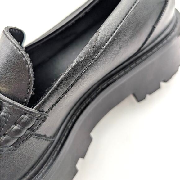 Aldo Oneameth Platform Lug Sole Loafers Women's Round Toe Black Size US8.5 EU39 - Picture 15 of 16